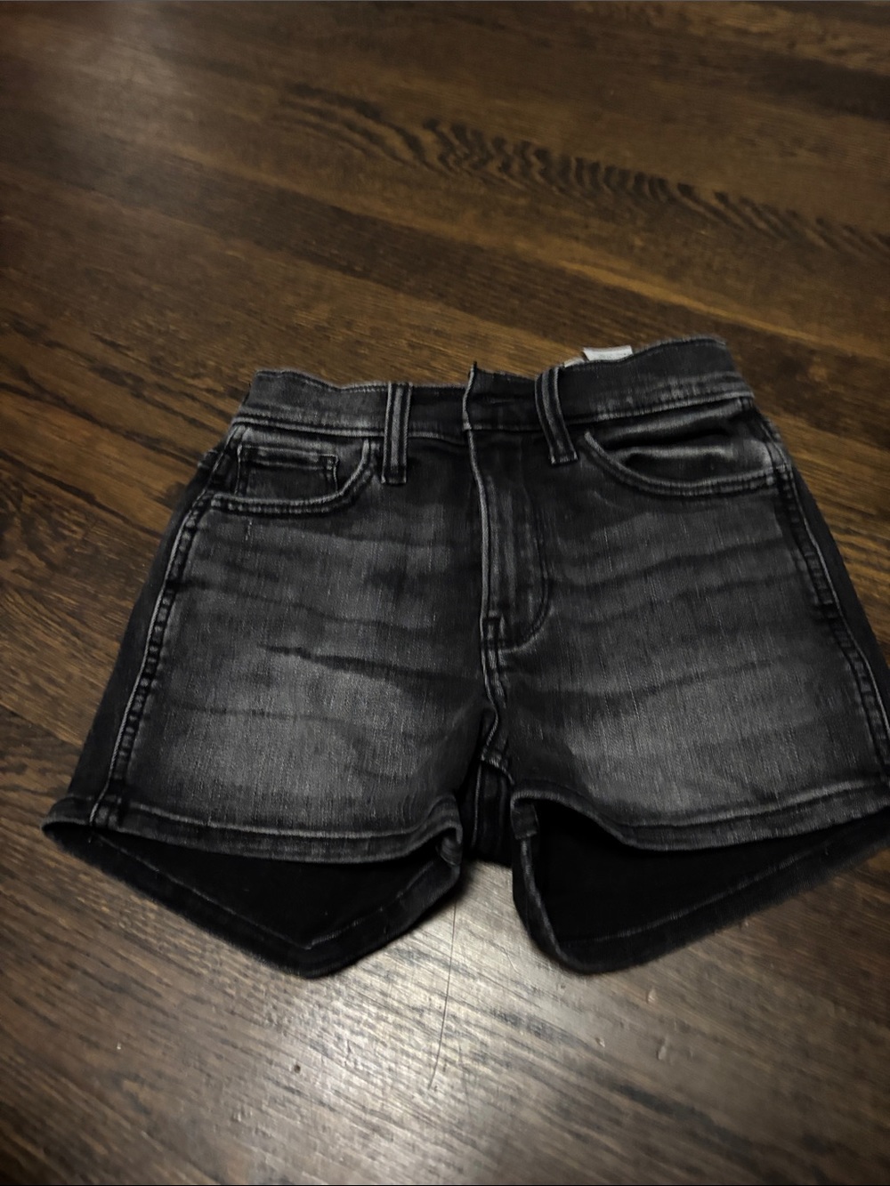 Teen Black Washed Denim Shorts